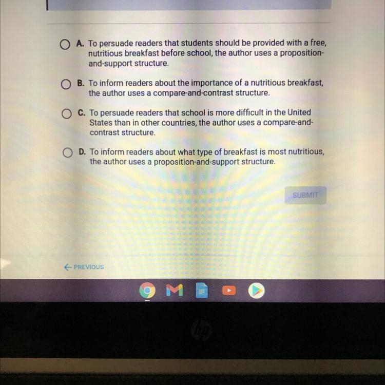 Please help! How does the organizational structure of this passage support the author-example-1