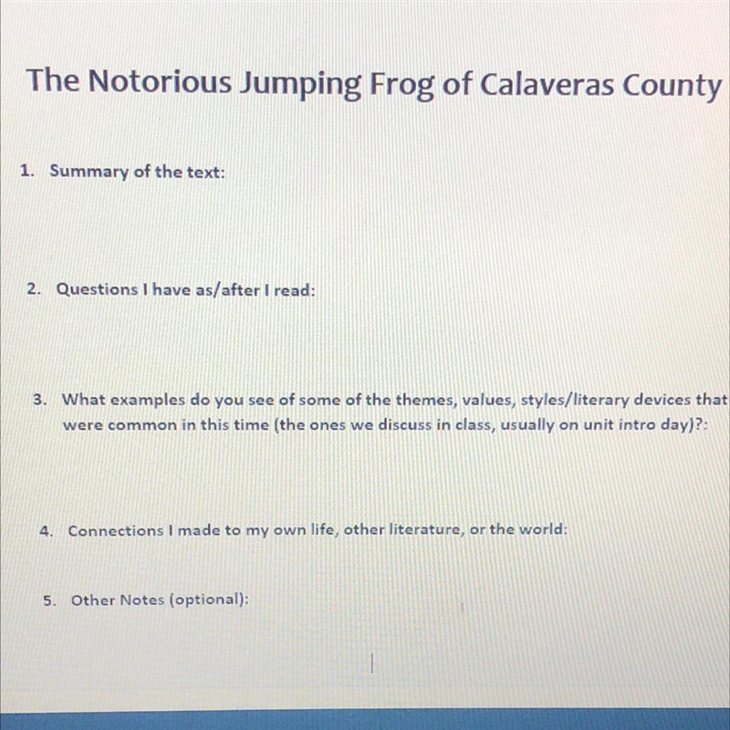 The Notorious jumping frog of calaveras country-example-1