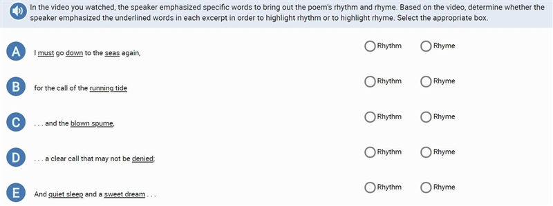 *25 POINTS* PLEASE HELP!!! WHICH IS RHYTHM AND WHICH IS RHYME??-example-1