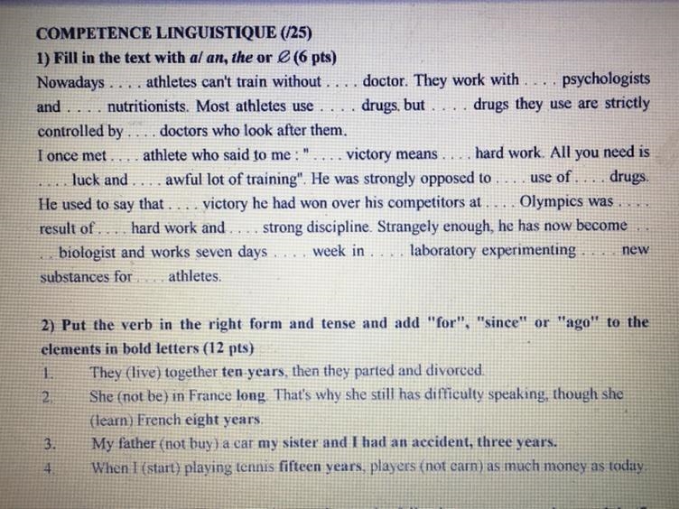 Hello I’m French and I need you for my English exercices , because I’m so bad in English-example-1