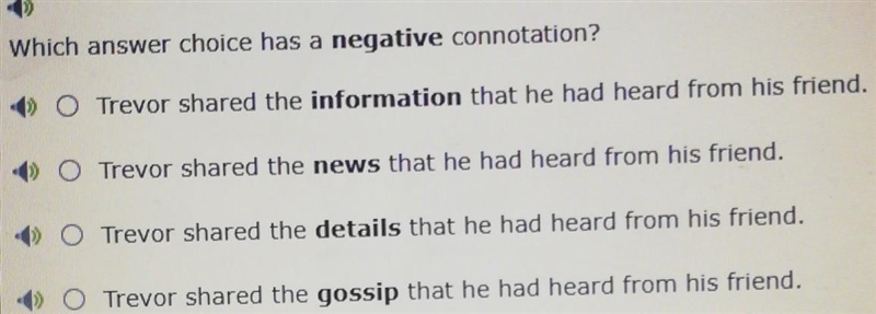 Identify words with positive and negative connotation information news details gossip-example-1