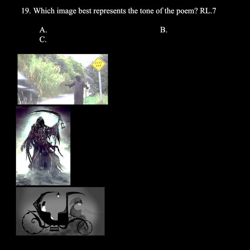 Story- Because I could not stop for death does anyone know the answer ??-example-1