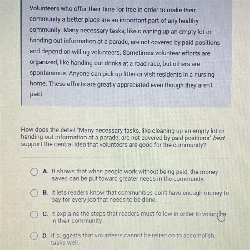 how does the detail “many necessary tasks, like cleaning up an empty lot or hanging-example-1