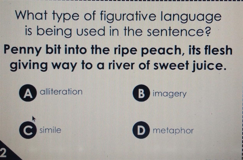 What type of figurative language is being used in the sentence?​-example-1