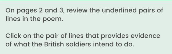 on pages 2 and 3 review the underlined pairs of lines in the poem. Click the pair-example-1