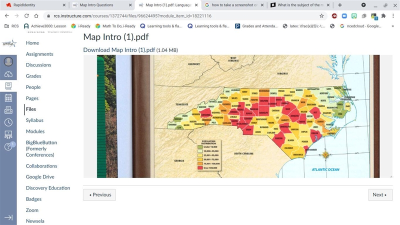 1. What is the subject of the map? 2. What type of information is found on the map-example-1