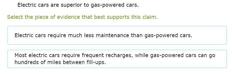 Select the piece of evidence that best supports this claim.-example-1