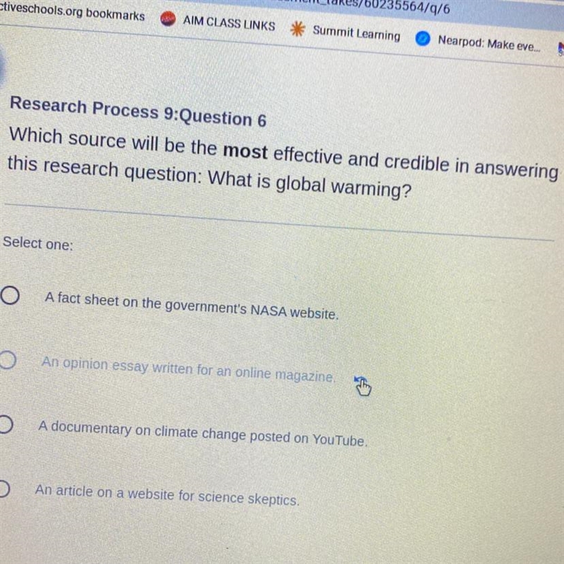 Which source will be the most effective and credible in answering this research question-example-1