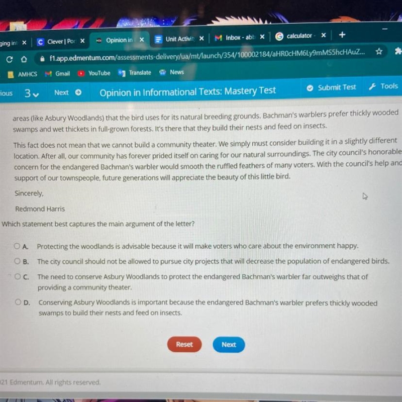 Select the correct answer. Read the following editorial letter. Dear Citizens of Triston-example-1