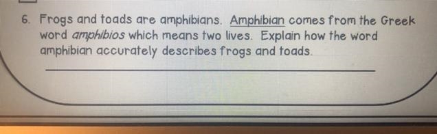 Help! This is about frogs and toads.-example-1