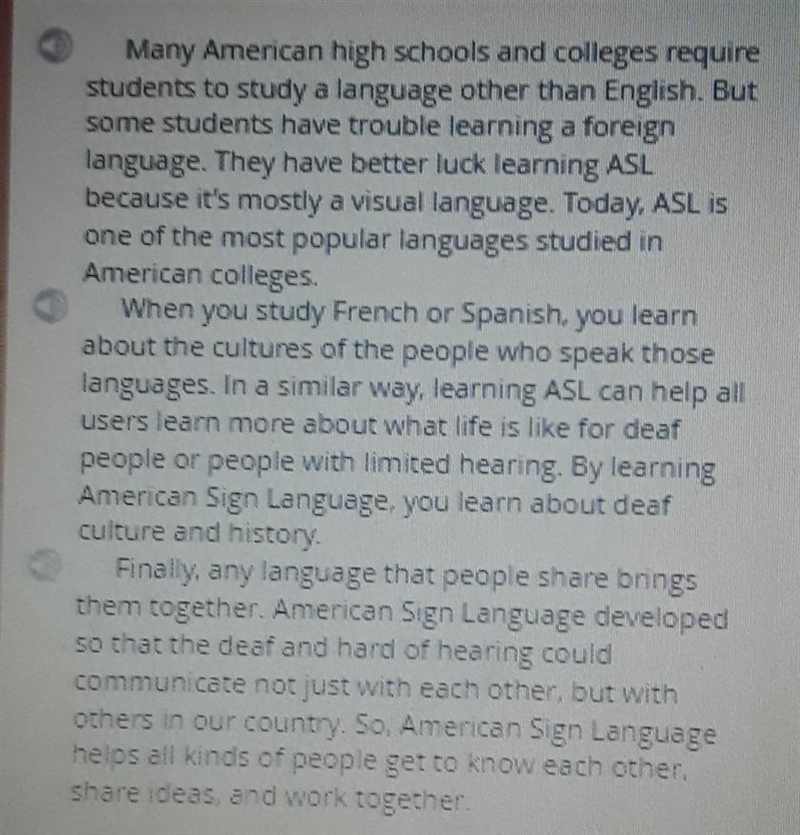 Why was American Sign Language developed? A.to provide a good workout for the brain-example-1