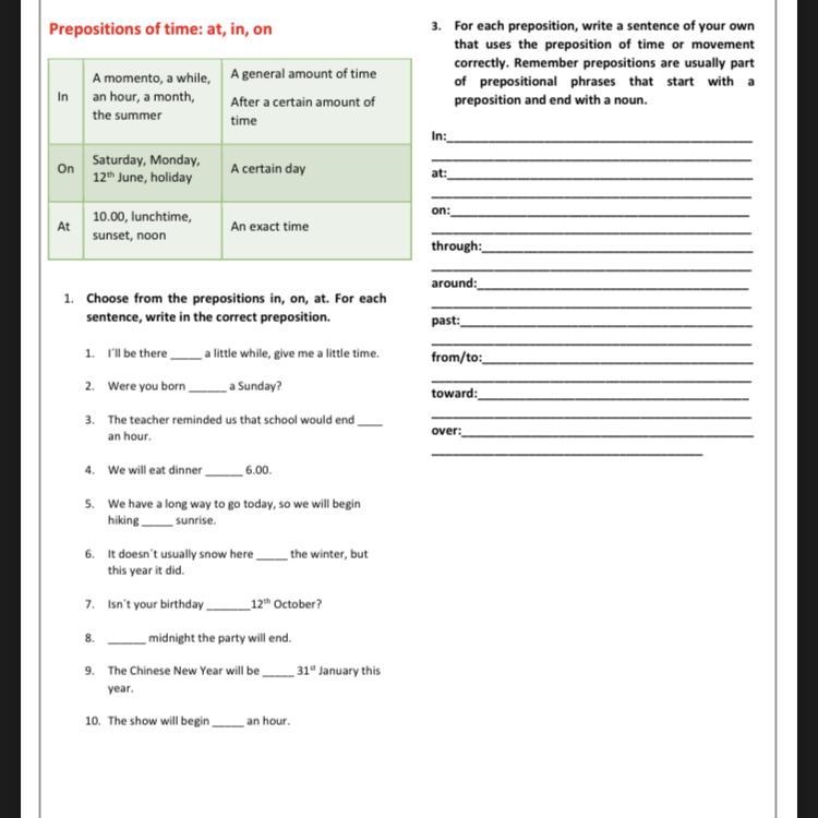 Prepositions of time: at, in, on-example-1