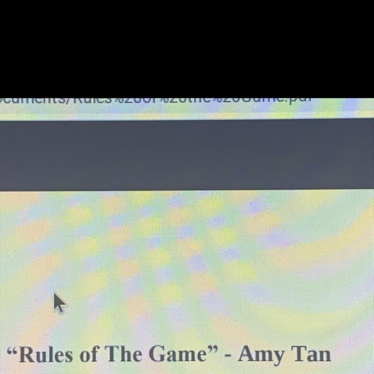 Whats the setting in Rules of the game by Amy tan-example-1