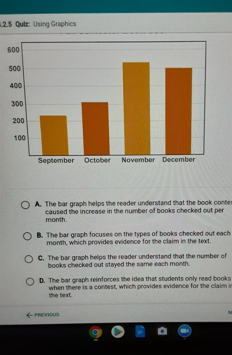 Which option best explains how the graphic enhances the overall meaning of the text-example-1