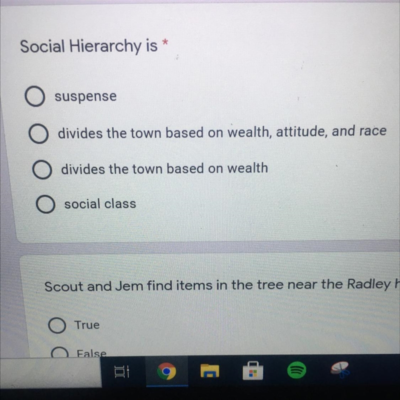 Social Hierarchy is suspense divides the town based on wealth, attitude, and race-example-1