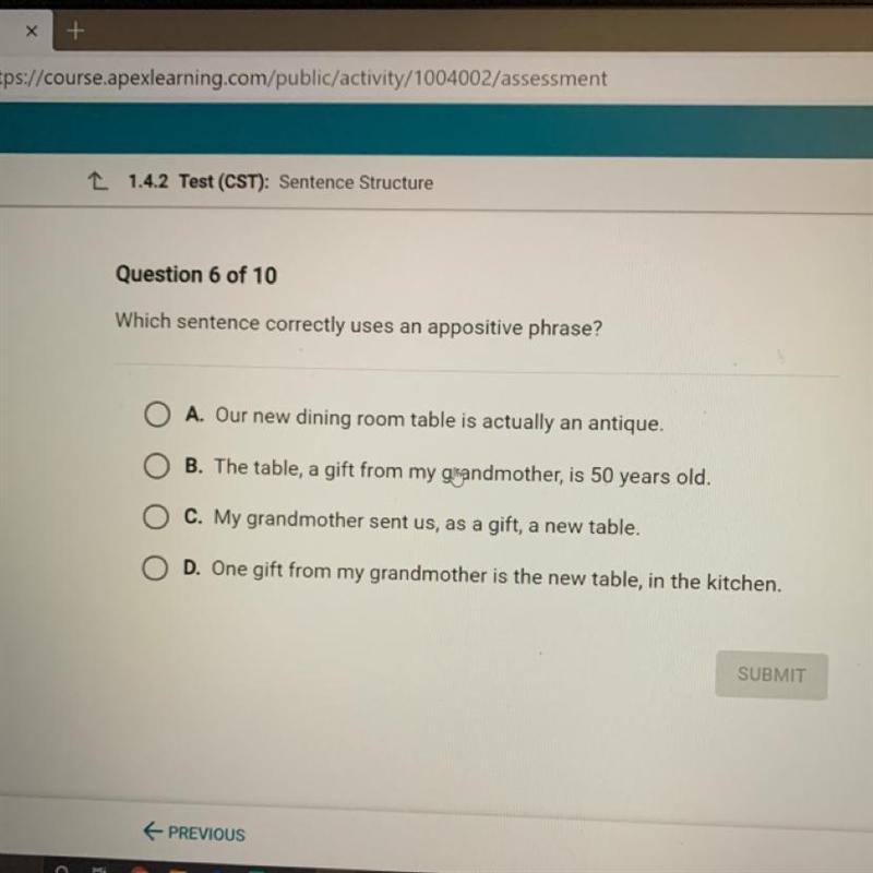 Which sentence correctly uses an appositive phrase? pls help :(-example-1