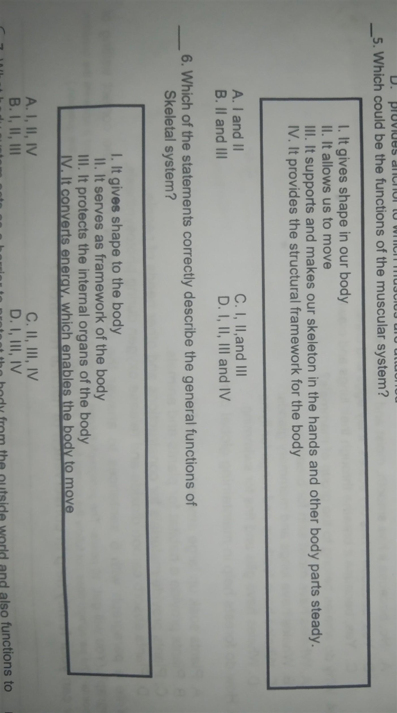 Which could be the functions of the muscular system ?​-example-1