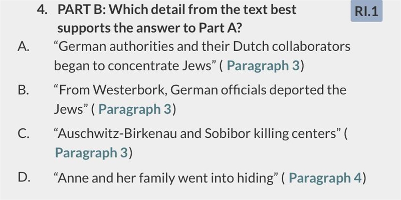 Hi ! These are 2 part questions about Anne Frank. If you could help me that would-example-2