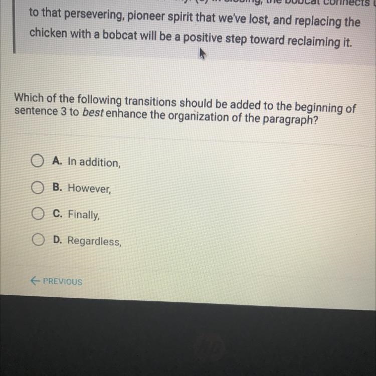 Read the following paragraph: (1) A second reason that we should switch our school-example-1