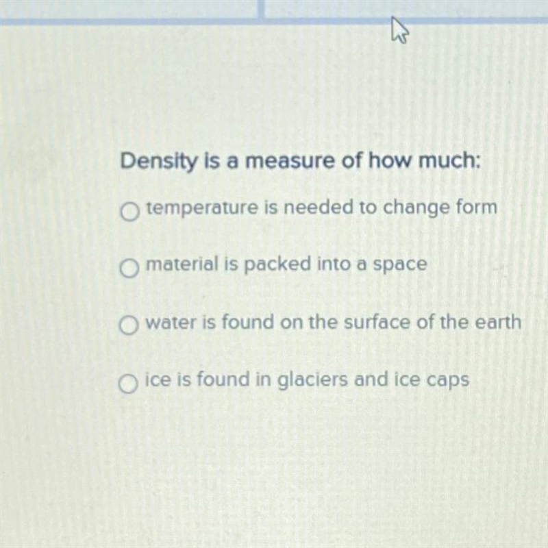 Density is a measure of how much?-example-1