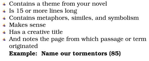 Can someone help me write a 15 line found poem for To Kill A Mockingbird?-example-1