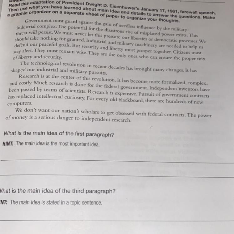 3. List two details that support the main idea in the first paragraph.-example-1