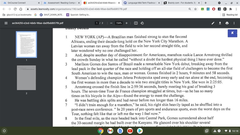 Based on paragraph 3, the reader can conclude that competition among elite runners-example-1