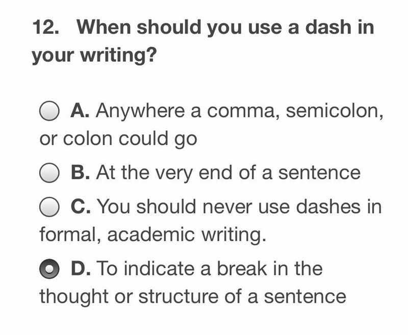 When should you use a dash in your writing?-example-1