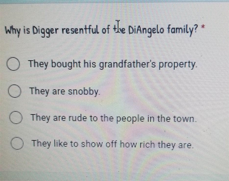 Why is Digger resentful of the DiAngelo family? ​-example-1