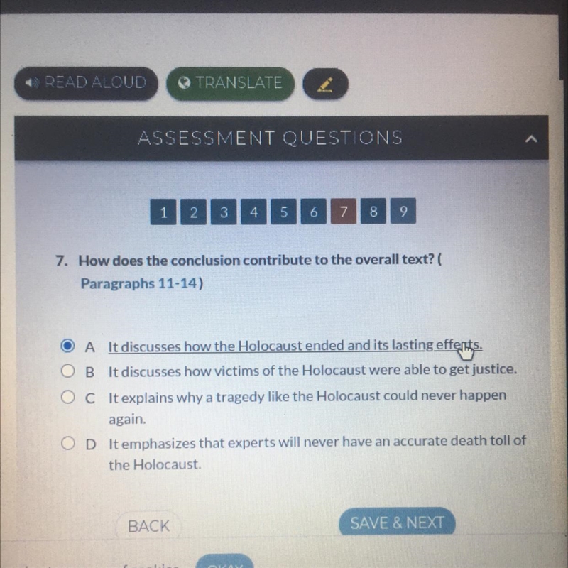 7. How does the conclusion contribute to the overall text? ( Paragraphs 11-14) A It-example-1