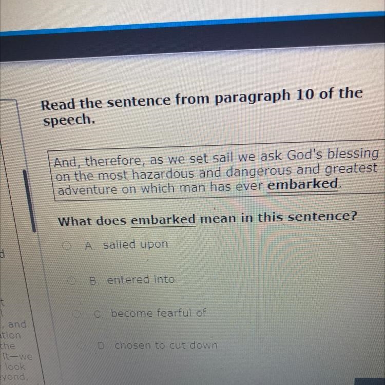 And, therefore, as we set sail we ask God's blessing on the most hazardous and dangerous-example-1