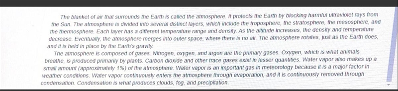 Which of the following is the main idea of the passage? OA. The Earth is wrapped in-example-1