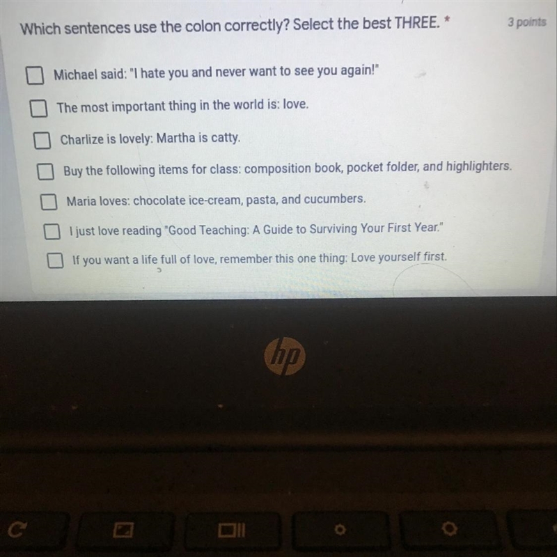 You have to choose the best three . Choose the correct answer. Which of the three-example-1