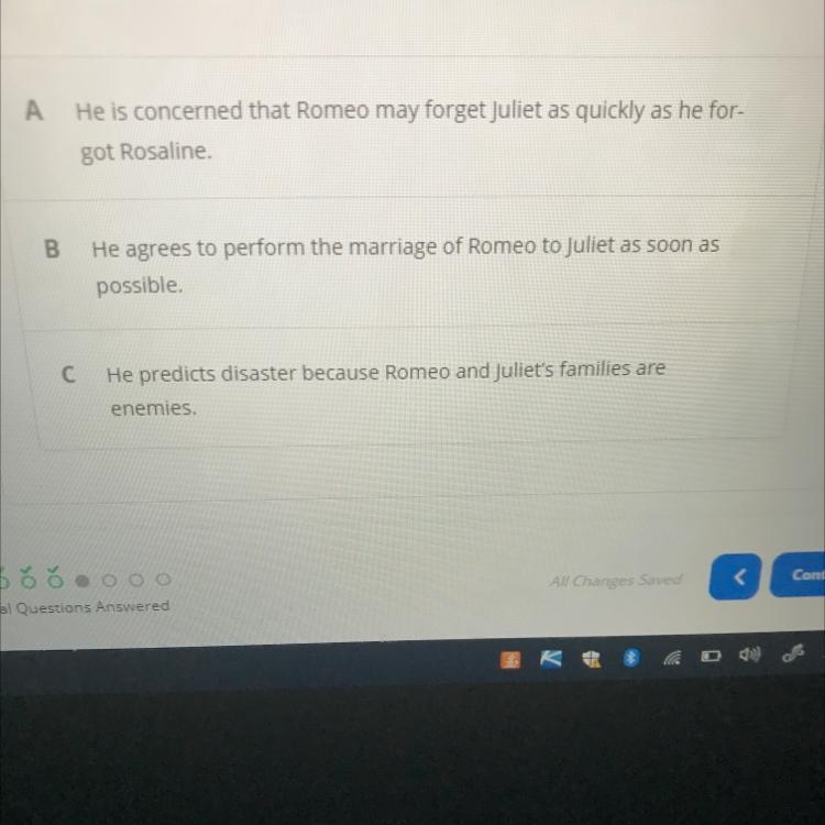 In The Tragedy of Romeo and Juliet Act II, scene iii, how does Friar Laurence react-example-1