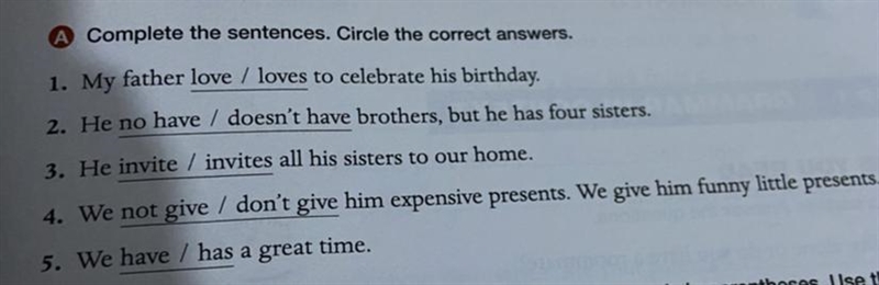 Complete the sentences. Circle the correct answers.-example-1