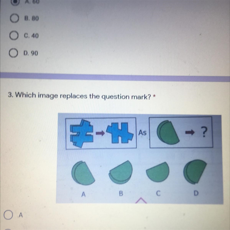 D. 1 point 3. Which image replaces the question mark? ? А B С D-example-1