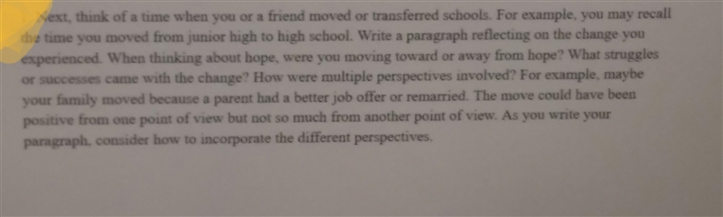 Please write in 3 sentence or more Write about an experience of something that has-example-1