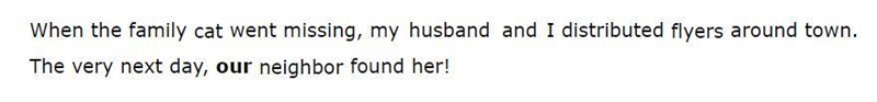 Select the antecedent of the pronoun "our" (IXL)-example-1