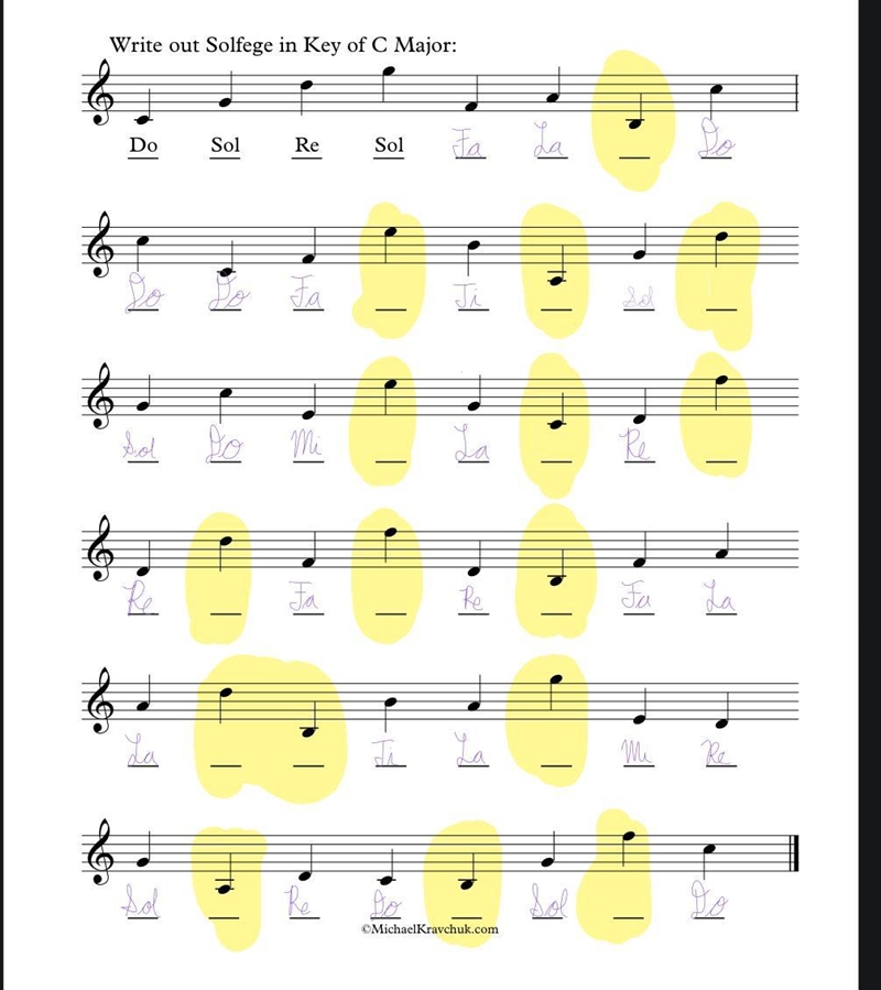 PLEASE ANWSER THE ONES HIGHLIGHTED PLEASE. THIS IS ALSO MUSIC CLASS MUSIC NOTES ! ! I-example-1