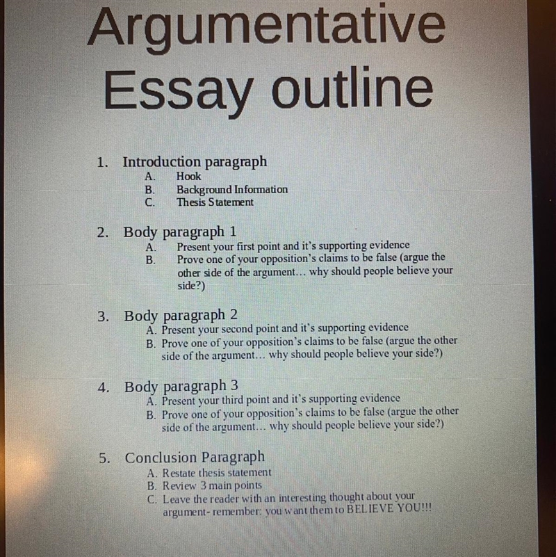 I need an example of an Argumentative essay please!!! ( If you can, can you write-example-1