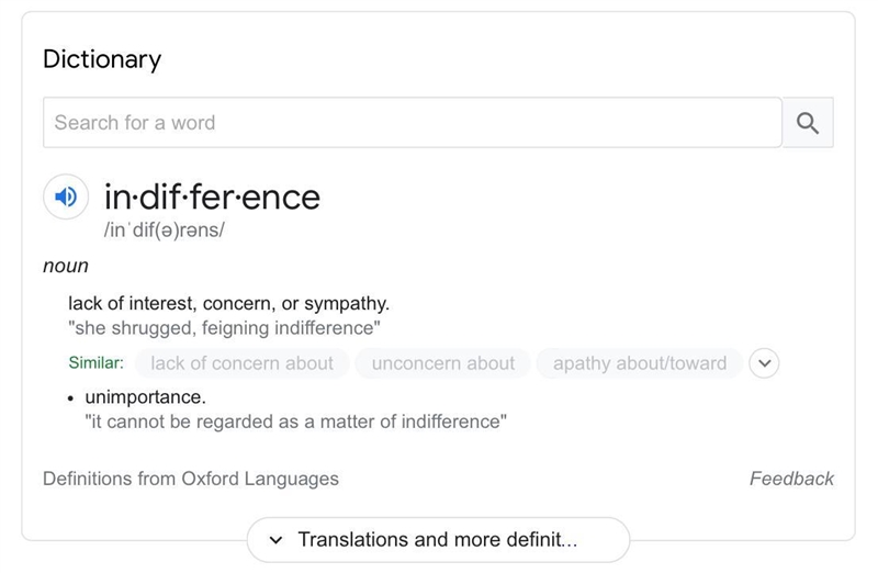 Antonym for indifference. Options: curiosity humidity intensity opportunity PLEASEE-example-2