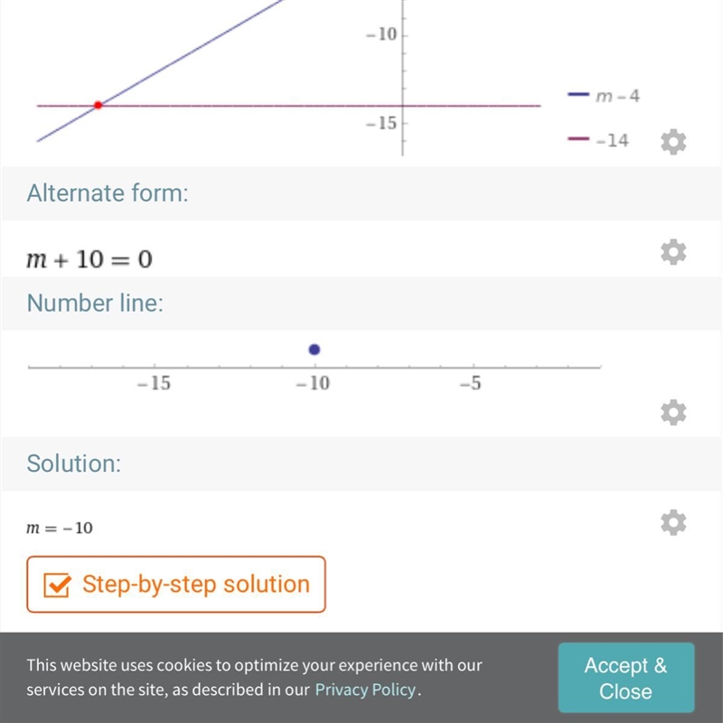 Solve: -4+m=(-14) btw there are 13 question we are on 7-example-1