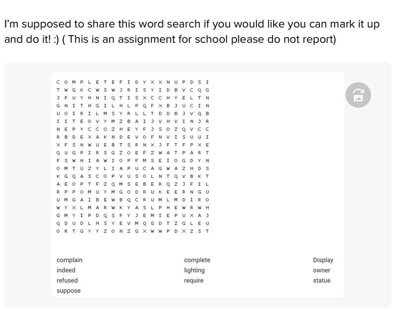 I’m supposed to share this word search if you would like you can mark it up and do-example-1