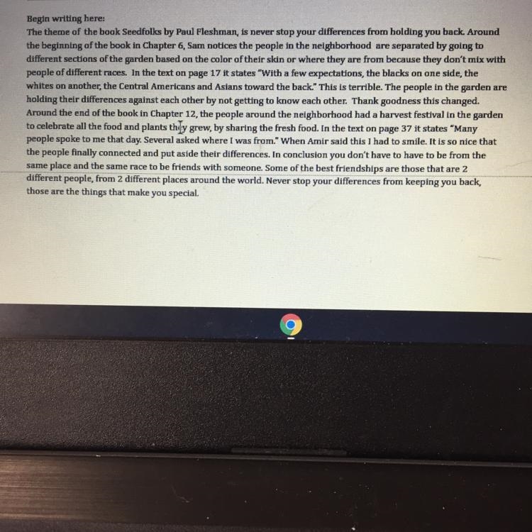 Is this essay on Seedfolks good? Please give feedback!-example-1