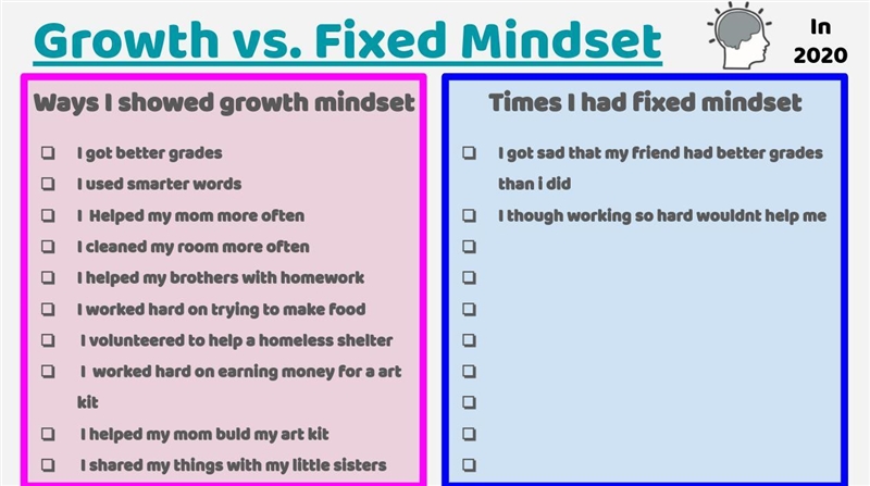 Helloooooo can someone help me for what to say on the fixed mindset side? you can-example-1