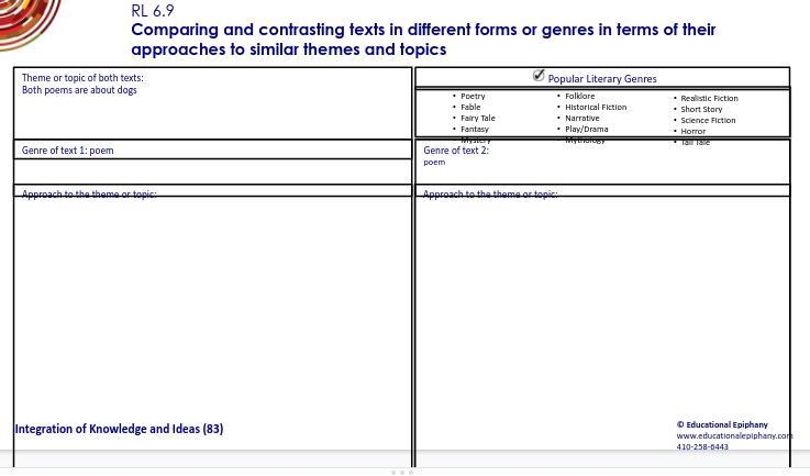 Comparing and contrasting texts in different forms or genres in terms of their approaches-example-3