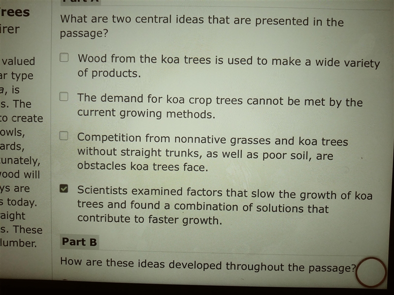 Pls hurry fast What are two central idea that are presented in the passage a. Wood-example-1