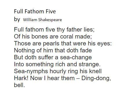 Name two changes that the speaker describes happening to the father in “Full Fathom-example-1