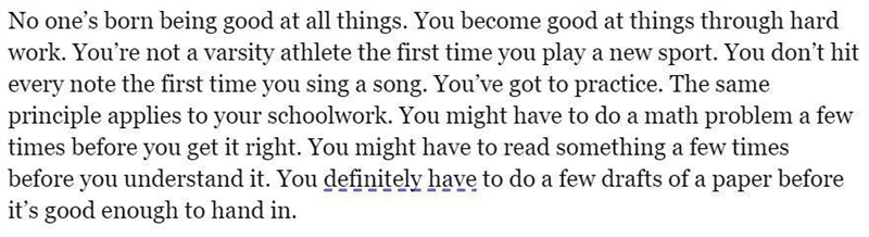 Question: In Paragraph 1, President Obama says: “You’re not a varsity athlete the-example-1