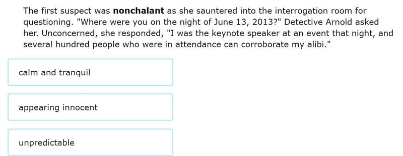 What is the meaning of the word nonchalant as used in the passage?-example-1